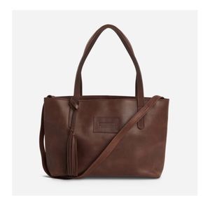 Parker Clay Eden Carryall Leather Brown Tassel